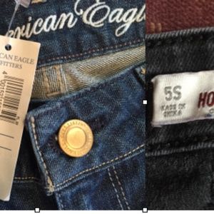 BUNDLE  2 pr: NWT Amer Eagle AND preworn Hollister